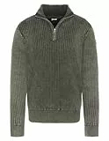 Schott NYC PLKARTER2 Pull, Kaki foncé, XL Homme