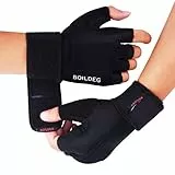 Boildeg Gant Fitness de Sport avec Soutien au Poignet pour Levage de Poids, Protection Paume Forte Adhérence, Musculation Hommes & Femmes