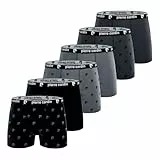 Boxer Homme Coton, Caleçon Homme Naturel, Hypoallergénique & Stretch (Lot de 6) XL