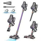 Aspirateur Balai sans Fil N300, 25KPa & 2 Vitesses, Aspirateur sans fil 175W, Aspirateur Léger, 50Min Autonomie, 6 en 1 Aspirateur Balai sans Sac pour Les Poils d'animaux, Tapis, Canapé, Voiture