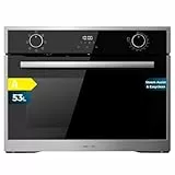 Cecotec Four Encastrable 45cm de Hauteur Bolero Hexa M224500 Edge A. 2600W, 53L, 7 Fonctions, Grill, Chaleur Ventilée, Convection, Décongélation, Steam Base X2, Steam EasyClean, Steam Assist