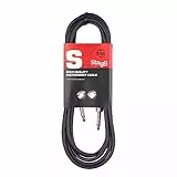 Stagg SGC3DL Câble de Guitare Deluxe Standard, 3 m, Noir, pour Instrument de musique