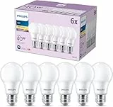 Philips Lighting 929003540256 pack de 6 ampoules LED E27, 40W, blanc chaud