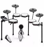 Alesis Nitro Max Kit Batterie Électronique de 10 pièces avec Pads en Maille Silencieuse, Caisse Claire 10' Dual Zone, Bluetooth, 440+ Sons Authentiques, Drumeo, USB MIDI, Pédale de Kick