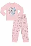 Disney Lilo and Stitch Ensemble pyjama pour femme Motif point long et ange Rose, rose, 40-42