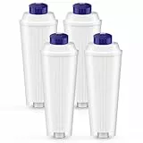 4 Pcs DLSC002 Filtres pour Delonghi Magnifica s,Dinamica,ECAM,ESAM,ETAM,Primadonna,BCO,EC Serie Machine à café, Cartouches de Filtre à eau pour Delonghi, pour Adoucir l'eau et Réduire le Calcaire