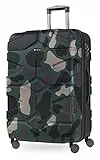 HAUPTSTADTKOFFER - X-Kölln - Valise rigide grande Bagage Trolley 4 roues extensible, TSA, 76 cm, 120 litres, Camouflage