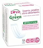 Love & Green Insert Jetable écologique universel pour Couche Lavable x25 Taille S/M