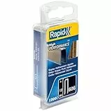 Rapid, 40109527, Agrafes N°606, Longueur 12mm, 1200 pièces, Pour charpenterie et matériaux résistants, Fil galvanisé enduit de résine, Haute performance