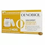 Oenobiol Sun Expert Préparateur Solaire 3-en-1 - Triple Action - Protection Cellulaire - Hâle Intense - Anti-Âge Global - Prouvé Cliniquement - Complément Alimentaire - 2 x 30 Capsules Végétales