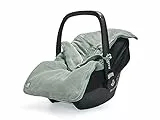 Jollein 025-811-65371 Chancelière tricotée pour siège bébé stonegreen 82 x 42 cm