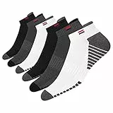 NAVYSPORT Chaussettes Homme Sport Coton Coussin - Lot de 6 Paires Chaussettes Courtes Unisexe (Taille: 47-49, Multicolore)