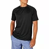 Amazon Essentials T-shirt De Bain UPF 50 À Séchage Rapide, Manches Courtes Et Coupe Ajustée Homme, Noir, XL