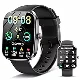 Montre Connectée Homme Femme avec Appel Bluetooth, Smartwatch 1.96' HD Montre Sport avec Podometre Moniteur Sommeil Cardiofréquencemètre 100+ Sportifs Intelligente Bracelet Connecté pour Android/iOS