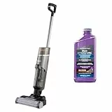 Shark HydroVac Nettoyeur sans Fil sols durs, Brosse roulante antimicrobienne et Solution Multi-Surfaces neutralisant Les odeurs,autonettoyant, Aspire,nettoie saletés humides et sèches, Gris,WD210EUCP