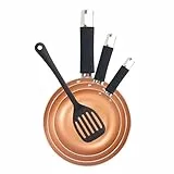 RENBERG ROYCE REECO - Set 4 Poêles à frire + Spatule cannelée (18, 22, 26 cm) - Aluminium recyclé - Poignée ergonomique - Revêtement antiadhésif - Compatible induction