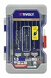 Tivoly 11900770001 Ranger 13pcs Coffrets de Forets HSS + butées Spécial Terrasse