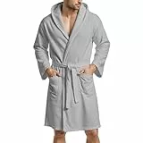 Petti - Peignoir Femme, Peignoir Homme, Peignoir de Bain, Peignoir de Bain Femme, Peignoir de Bain Homme, Gris