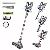 Aspirateur sans Fil, 400W 45KPa Aspirateur Balai sans Fil Puissant, 55Min Autonomie, Brosse Anti-emmêlement, Batterie Amovible, Aspirateur sans Sac avec Écran LED pour Tapis Poils d'animaux Sol Dur