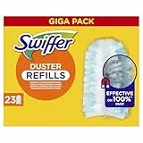 Swiffer Duster Plumeau Recharges, 23 Unités, Attrape et Retient 3X Plus de Poussière et Cheveux qu'un Plumeau Traditionnel, Nettoie sans Disperser la Poussière, Manche Vendu Séparément