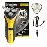 Remington Rasoir rotatif électrique [Durable et puissant] indestructible (humide et sec, boîtier en polycarbonate, tondeuse précision confort+guide barbe 3 jrs, charge USB, voltage universel) PR1855