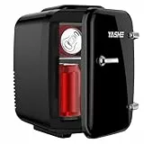 YASHE Mini Frigo de Chambre, 4 Litres/ 6 Canettes, Petit Frigo Thermoélectrique CA/CC pour Boissons, Nourriture, Beauté, Bureau, Dortoir, Voiture, Noir