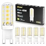 DiCUNO Ampoule LED G9 3W, équivalent 40W halogène, 480lm, Blanc neutre 4000K, Non-dimmable, Économie d'énergie, Led G9 pour la chambre à coucher, le salon et la cuisine, 6 Pièces