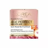 L'Oréal Paris – Age Perfect Golden Age – Soin FPS 20 Rosé Re-Fortifiant – Crème de Jour Anti-Relâchement & Eclat – Enrichi en Cellules Natives de Pivoine et Calcium/Vitamine B3 – 50 ml