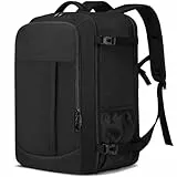 Bagage Cabine 55x40x20cm Grande Sac a Dos Voyage Cabine Avion 44L Femme Homme Bagage à Main Sac a Dos Cabine Valise Sac à Dos pour Ordinateur Portable 18.4Pouces, Noir