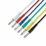 Adam Hall 3 STAR IPP 0060 Lot de câbles de connexion audio [6 fiches jack 6,3 mm (mono) – 6 fiches jack