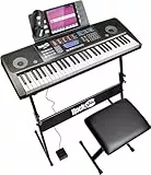 Rockjam 61 Kit Clavier Piano 61 Écouteurs Clés Stand Clavier Banc de Piano Numérique Pédale de Sustain et Simplement L'Application de Piano
