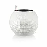 Lechuza – Pot de Fleurs d’Extérieur et d'Interieur – Puro Color – Réserve d'Eau Intégrée – Coloris Blanc – Ø 20 x 16 cm