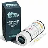 RUNBO Test d'eau pour Aquariophilie, 150 Aquariophilie de Test Eau 6 en1 pour Dureté Totale, Carbonatée, PH, Nitrite, Nitrate, Chlore