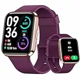 Montre Connectée Femme, 1,8' Homme Smartwatch pour Samsung iPhone Android, Alexa intégrée IP68 100+ Modes Sportifs Moniteur de SpO2/Sommeil/Fréquence Cardiaque/Podometre/Calories Violet