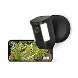 Ring caméra Spotlight Pro filaire (Spotlight Cam Pro Wired) | Caméra de surveillance d'extérieur Vidéo 2K avec Ring Vision, détection de mouvements 3D | Essai gratuit de Ring Home pendant 30 jours