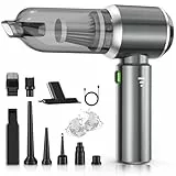 NVKHG Aspirateur à Main, 18000Pa Aspirateur à Main sans Fil, Aspirateur de Voiture à 3 Vitesses avec Moteur sans Brosse, Mini Aspirateur de Voiture pour Voiture Animaux Maison Car