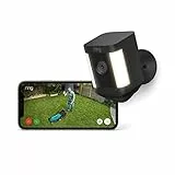 Ring Caméra Spotlight Plus sans fil (Spotlight Cam Plus Battery)| Caméra surveillance extérieure wifi, vidéo HD 1080p, audio bidirectionnel, projecteurs LED | Essai Ring Home gratuit 30 j.