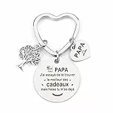 BOMEON Idee Cadeau Fête des Pères, Porte-clefs Papa, Cadeau Futur Papa ou Anniversaire