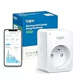 Tapo Prise Connectée WiFi, Suivi de consommation, 16A Type E, Compatible avec Alexa, Google Home et SmartThings, Contrôler Le radiateur, Le Chauffage, Économie d'énergie, P110(FR)
