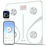 RENPHO Pèse Personne Impédancemètre, Balance Connectée Bluetooth Électronique Digital Balance, Impedancemetre avec 13 Données Corporelles, Blanc