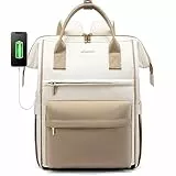 LOVEVOOK Sac a Dos Femme, 15.6 Pouces Sac à Dos Ordinateur Portable Voyage, Sac Travail Antivol pour Ordi Pc Etanche, Travel Backpack Pakkable pour Voyage Loisir Travail Affaire École College Kaki