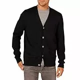 Amazon Essentials Pull Cardigan en Coton Homme, Noir, XXL