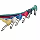 Stagg SPC060L E Lot de 6 câbles Jack 6.3mm coudés