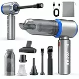 Aspirateur à Main, 25000Pa/120W Mini Aspirateur sans Fil Portable & 210.000 TR/Min électrique avec Moteur sans Brosse, Multifonctionnel Aspirateur Voiture sans Fil pour Bureau, Maison, Cuisine, Poils