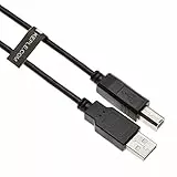 USB-B-Kabel für DJ-Midi-Controller, Tastaturen, Sampler, Effektpads, Synthesizer von Numark, Pioneer, Native Instruments, Traktor, Denon, Akai für MacBook, Dell, HP, 3m