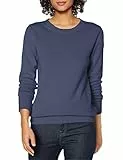 Amazon Essentials Pull À Col Rond 100 % Coton (Disponible en Grande Taille) Femme, Bleu Marine, L