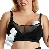 momcozy Soutien Gorge Allaitement pour Forte Poitrine (36c-44g) – Soutien Gorge Tire Lait Et Allaitement Combiné avec Design en Maille
