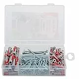 fischer - Masterbox de 80 chevilles bi-matière et multi-matériaux DUOPOWER avec 80 vis / 50 DUOPOWER 6x30, 30 DUOPOWER 8x40, 50 vis 4,5x40 et 30 vis 5x60