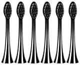 Lot de 6 têtes de brosse à dents électriques de rechange compatibles My avec Variations la brosse à dents sonique (noir)