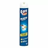 K.PRO EXPERT Aérosol tous insectes 500ml - Action préventive et curative - Longue durée - Inodore - Techniques professionnelles 500ml
